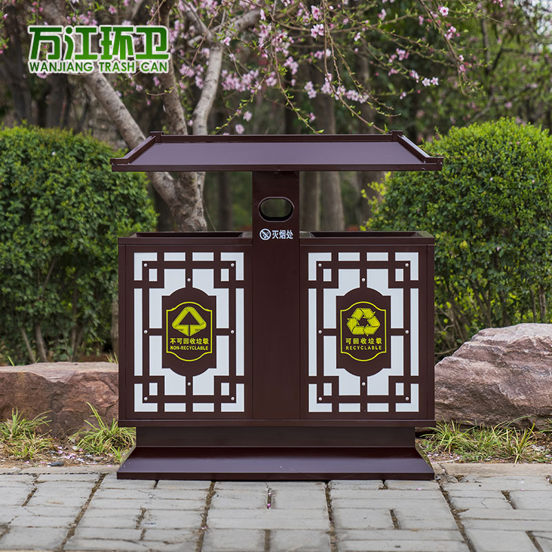 戶外垃圾桶不銹鋼景區創意公園小區分類環保果皮箱古鎮仿古垃圾箱